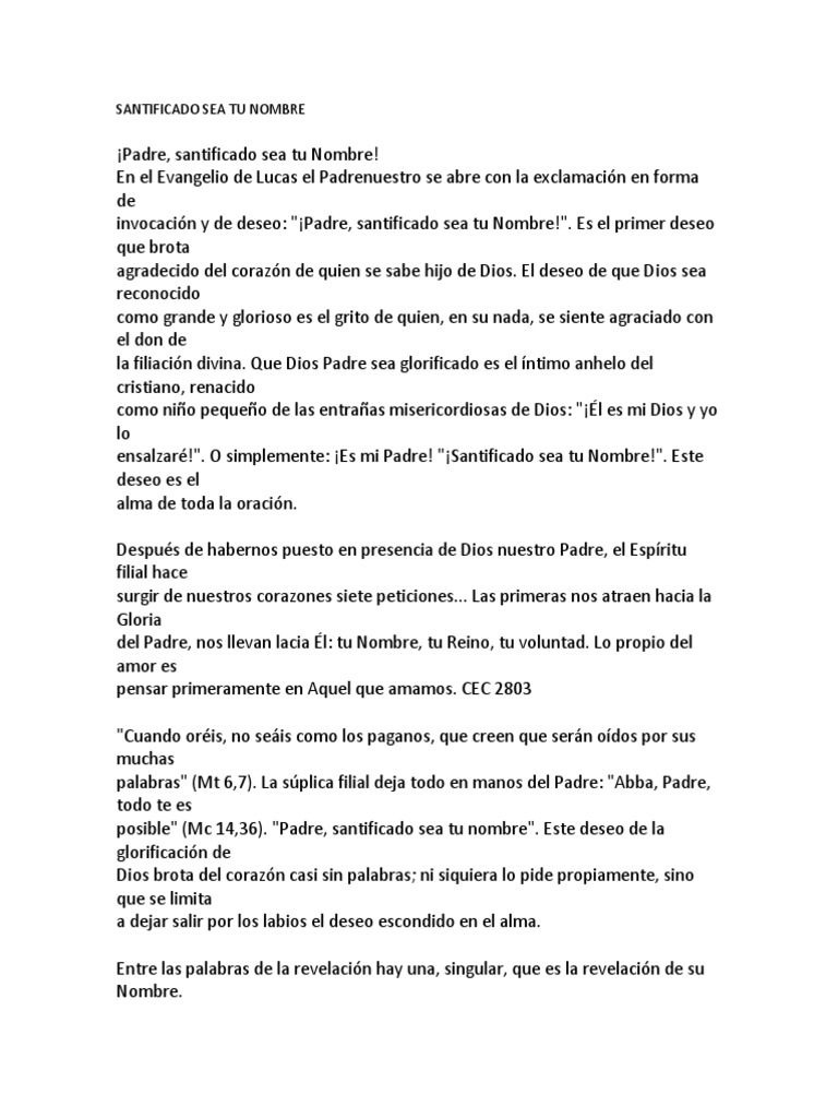 2do Articulo Padre Nuestro Emiliano Jimenez PDF orador del Señor