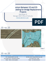 A Comparison Between 1D and 2D Hydraulic Modeling for Bridge Repl