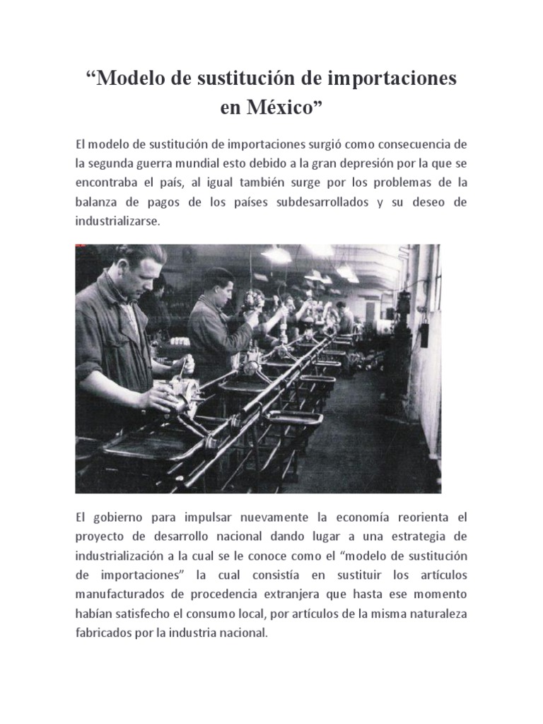 Modelo de Sustitución de Importaciones en México | PDF | Industrias |  Economias