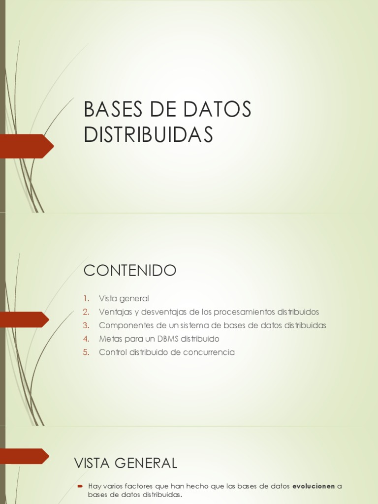 Bd Distribuidas Pdf Bases De Datos Gestión De Tecnología De La