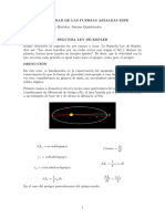 Deduccion de La Segunda Ley de Kepler