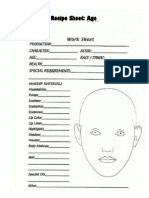 Recipe Worksheets- Makeup