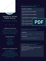 Dark Blue and Aquamarine Scientist Modern Resume