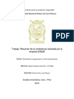 Universidad Nacional Mayor de San Marcos: "Año de La Lucha Contra La Corrupción e Impunidad."