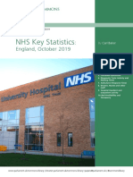 NHS Key Statistics:: England, October 2019