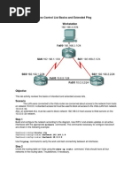 Experiment#7: Access Control List Basics and Extended Ping: Objective