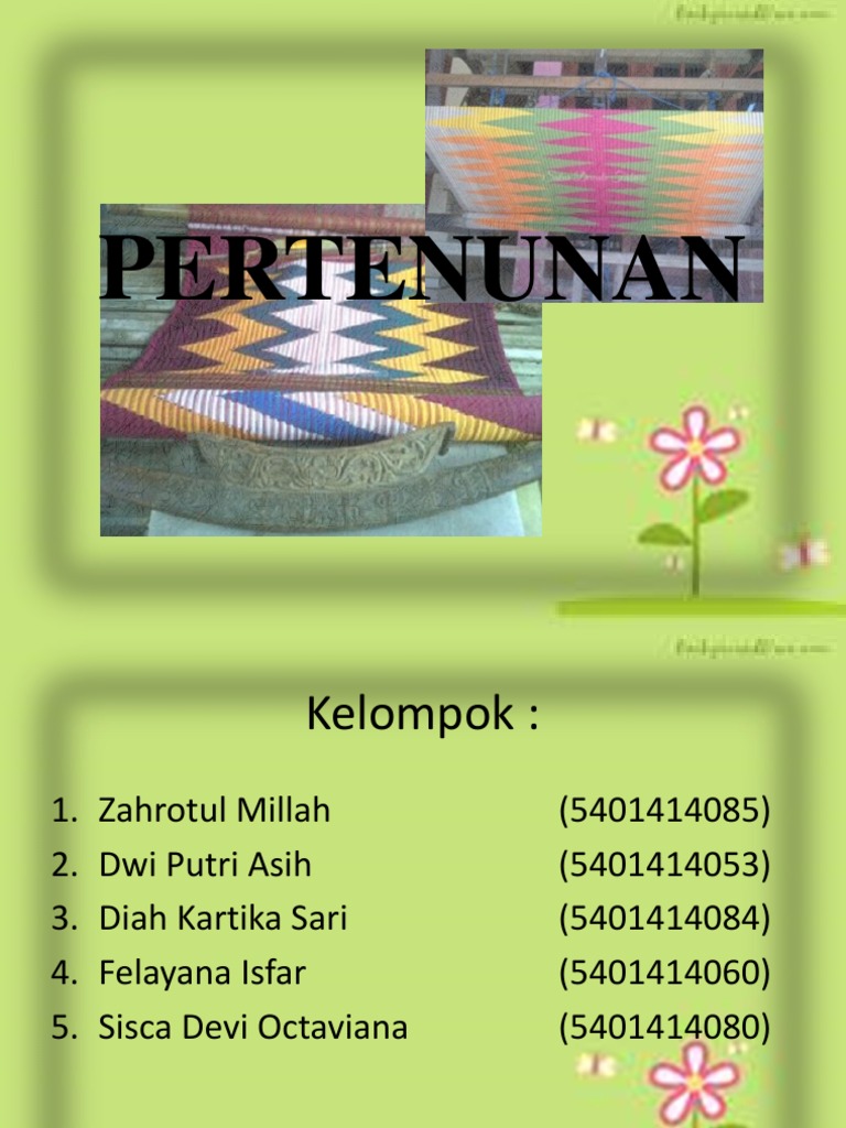 Karakteristik Alat Tenun Gedogan | PDF