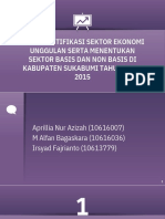 Mengidentifikasi Sektor Ekonomi Unggulan Serta Menentukan Sektor Basis Dan Non Basis Di Kabupaten Sukabumi Tahun 2010-2015