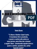 Lição 1 - Mordomia Cristã