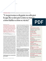 Una Persona Es Elegante No Sólo Por Lo Que Lleva Sino Por Cómo Se Mueve, Cómo Habla o Cómo Se Sienta"