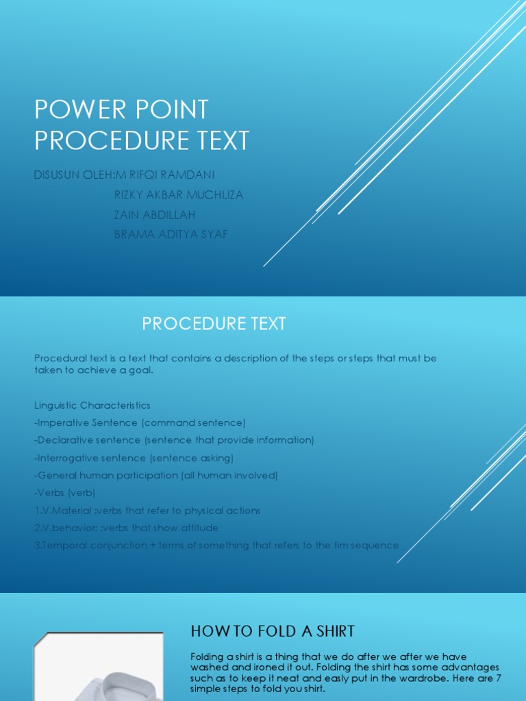 Power Point Procedure Text | PDF