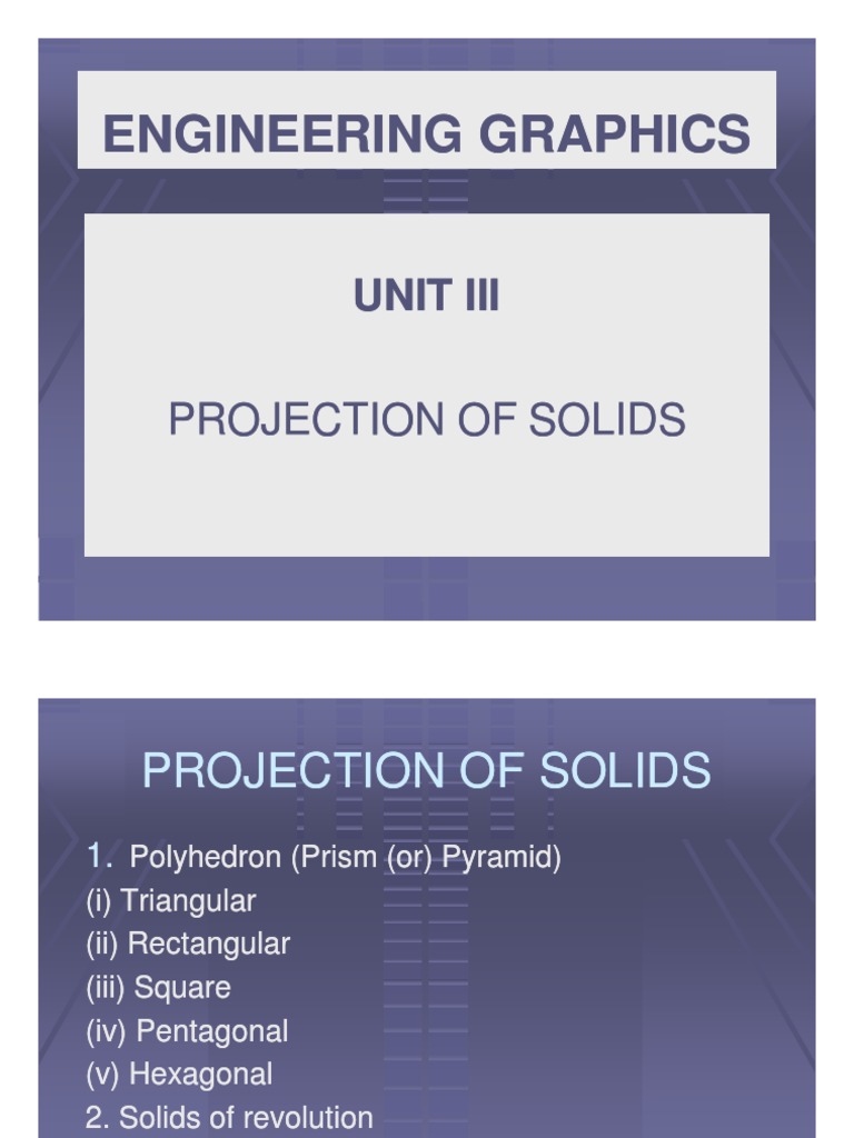 Projection Techniques for Solids | PDF | Triangle | Perpendicular