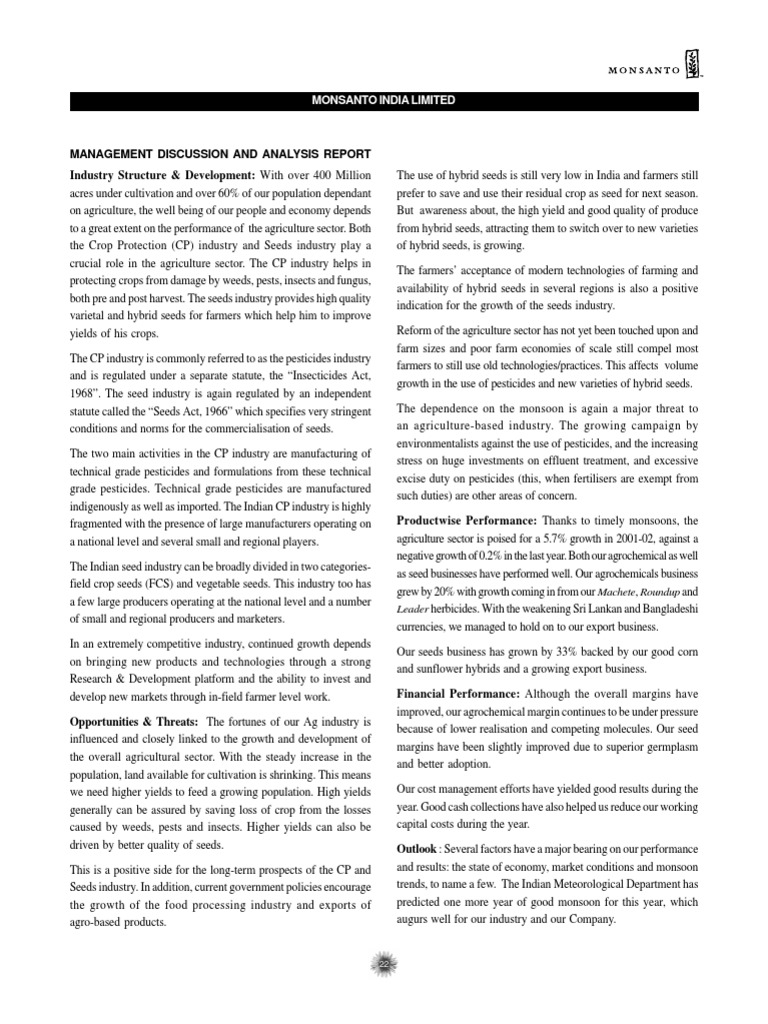 management-discussion-and-analysis-report-internal-control-agriculture