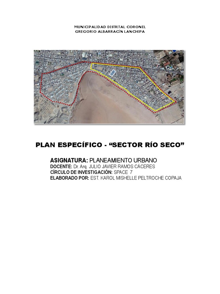 Plan Urbano para Río Seco, Tacna | PDF | Planificación urbana | Población