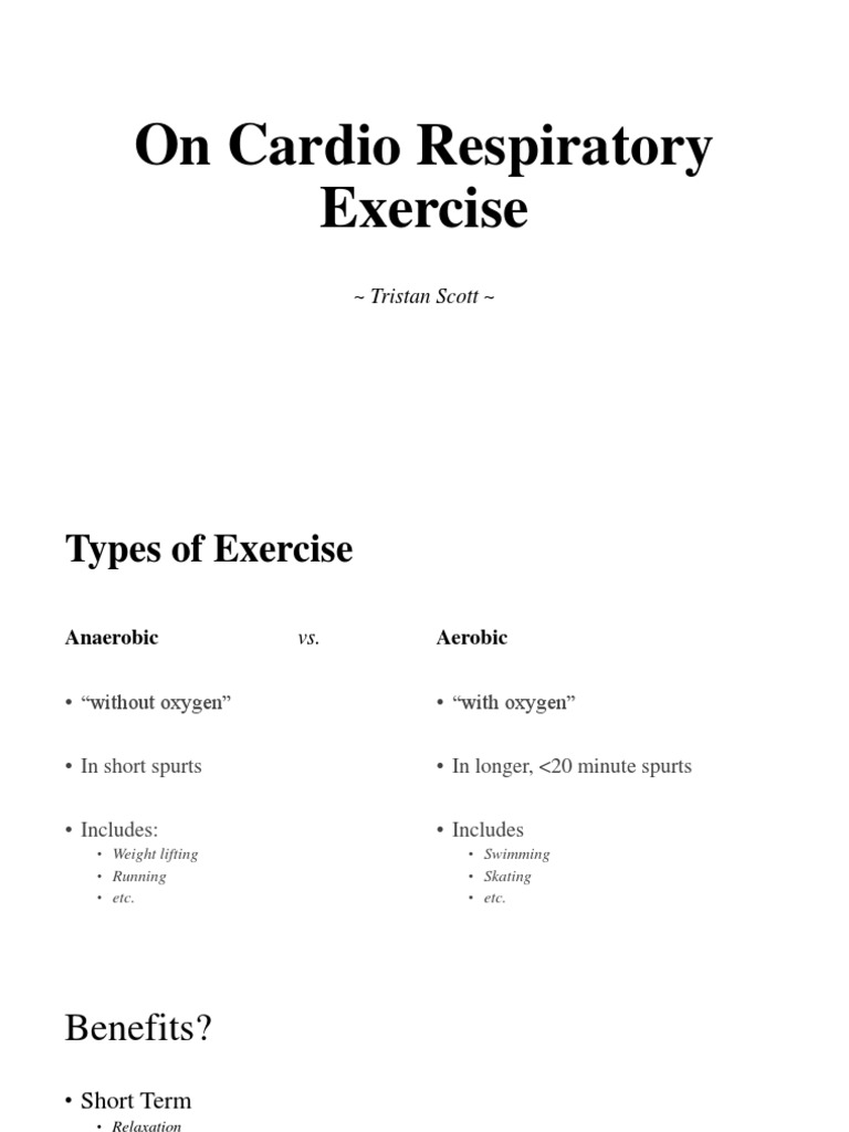 Cardio Respiratory Exercise Benefits | PDF | Artery | Heart