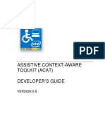 Assistive Context-Aware Toolkit Developer's Guide