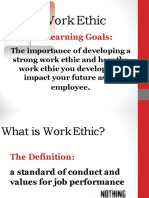 Work Ethic: The Learning Goals