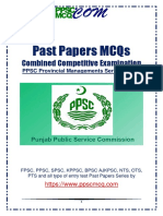 Past Papers MCQS: Combined Competitive Examination