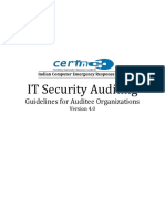 CERT-India's IT Security Auditing Guidelines