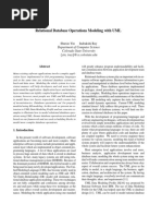 Relational Database Operations Modeling With UML