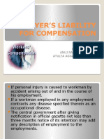 Employer liability for worker compensation
