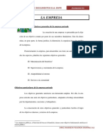 La Empresa: Elaboracion de Documentos D.A: DNFR