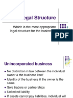 Legal Structure: Which Is The Most Appropriate Legal Structure For The Business?