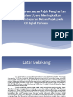 Penerapan Perencanaan Pajak Penghasilan Pasal 23