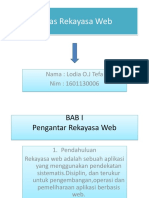 Tugas Rekayasa Web: Nama: Lodia O.J Tefa Nim: 1601130006