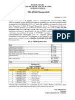 MBA (HM) Select List PDF