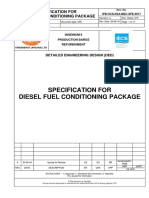 Specification For Diesel Fuel Conditioning Package