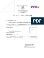 Athlete Medical Certificate