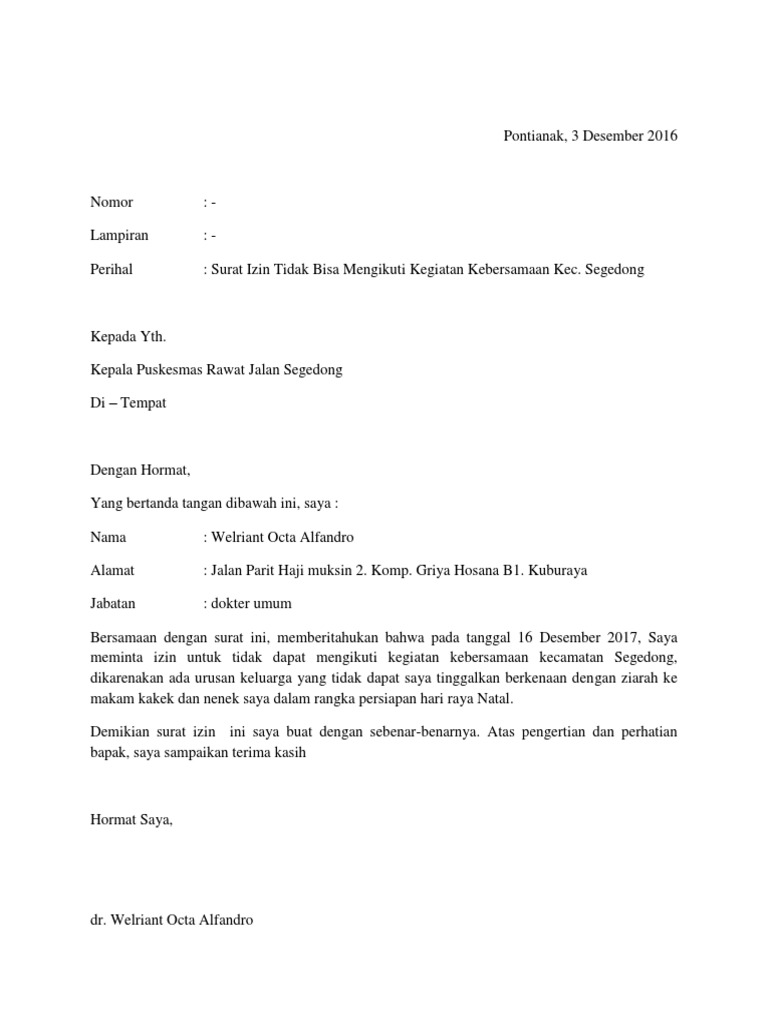 Surat Izin Ziarah