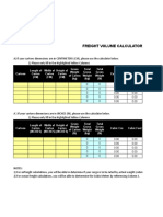 Freight Volume Calculator