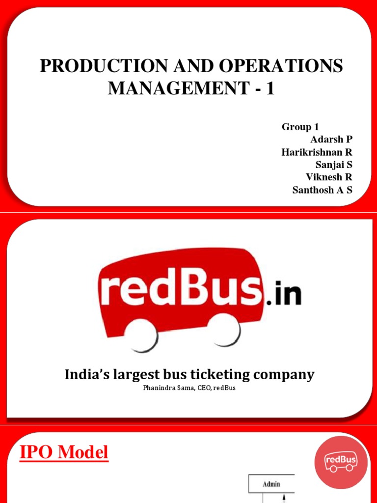 Redbus Operations Management Overview | PDF | Enterprise Resource ...