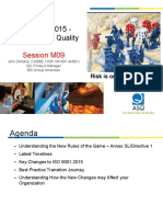 ISO 9001: 2015 - Going Beyond Quality: Session M09