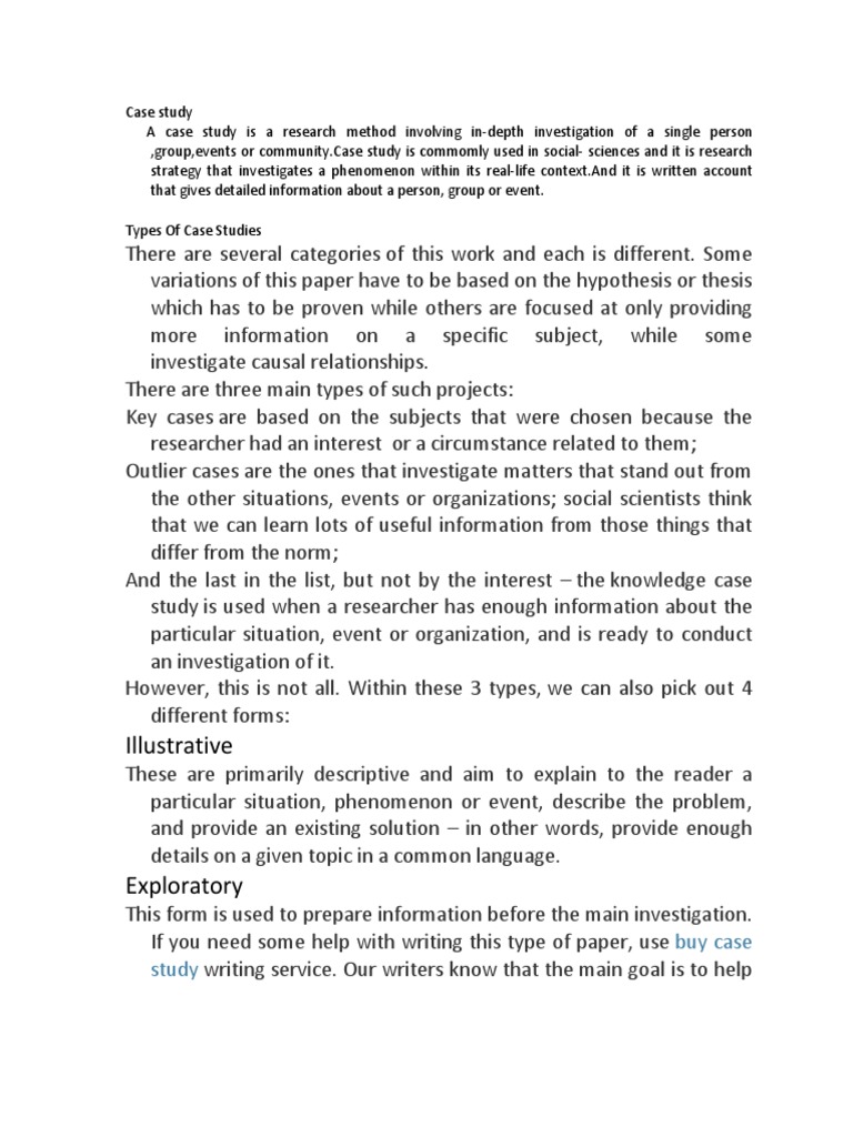 Understanding Case Study Types and Goals | PDF | Case Study | Information