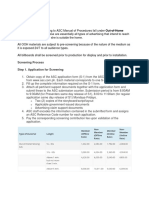 ASC Study: Screening Process Step 1. Application For Screening