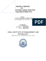 Study of Funds Analysis of Food Corporation of India (FCI