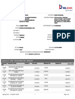 Savings account statement for Aakash Nuhiwal