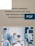 Introduce General Intensive Care Unit (Icu) and Nursing Care For Intensive Patient