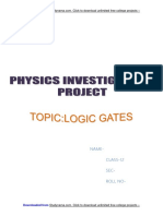 Logic Gates - Class 12 Physics Investigatory Project Report Free PDF Download.docx