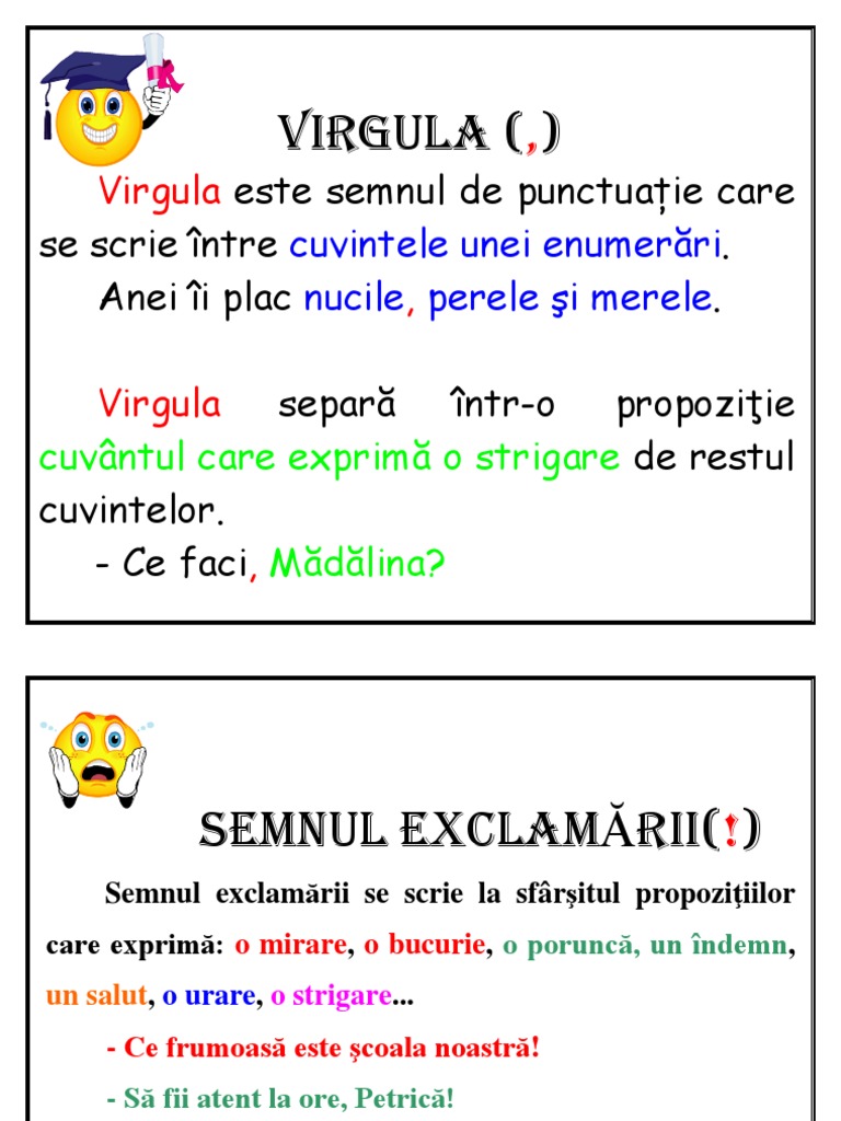 5 Semne de Punctuatie. AFISARE | PDF