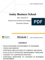 Module I Business Environment and Corp. Strategies