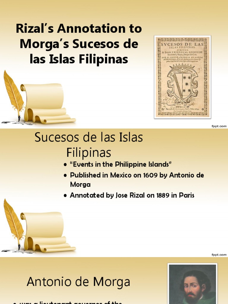 Rizal's Annotation To Morga's Sucesos de Las Islas Filipinas | PDF ...