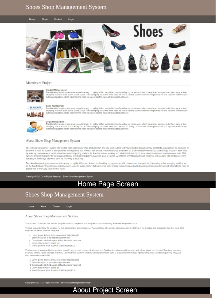 Python, Django and MySQL Project On Shoe Shop Management System Screens ...