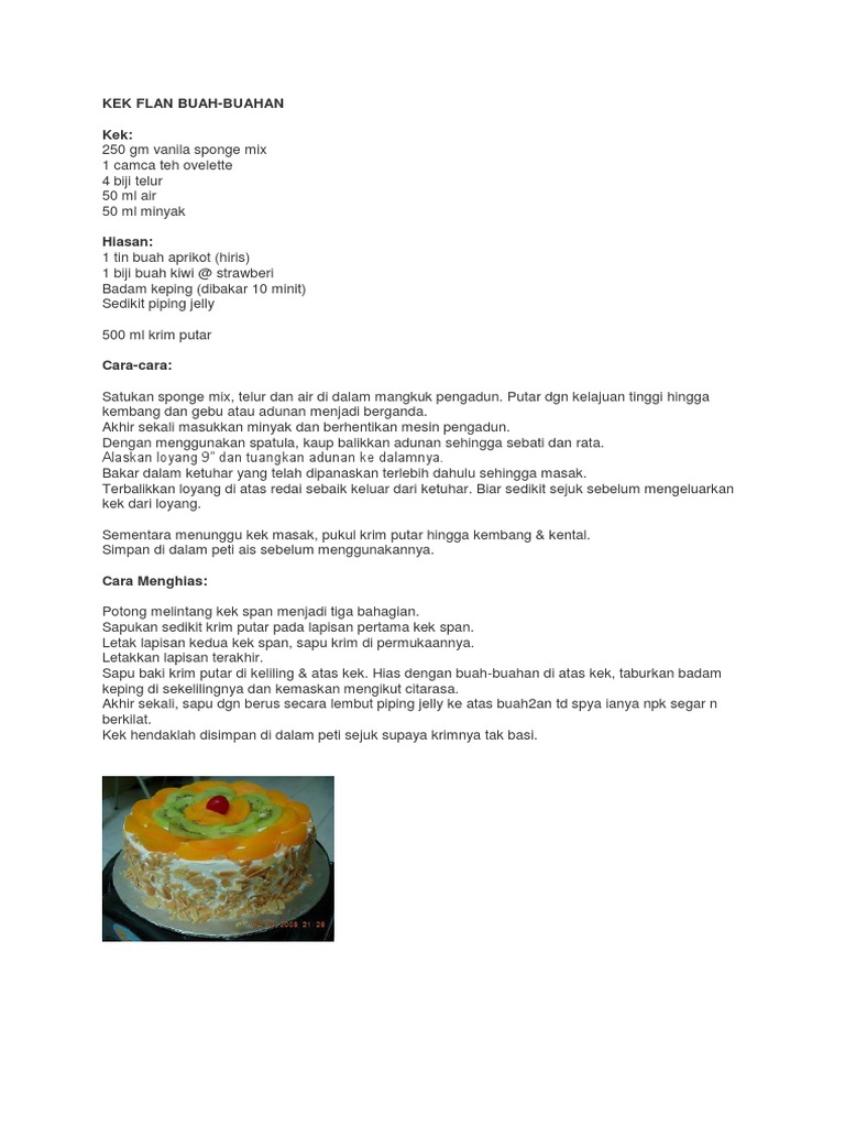 Kek Flan Buah Pdf