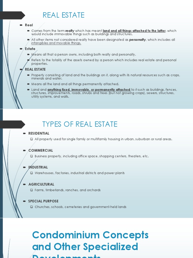 Condominium Concepts Condominium Real Property