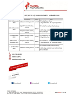 Jadwal Training & Sertifikasi NDT PT. Pratita Prana Citra November - Desember 2019