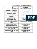 Jadual Bertugas Pengawas